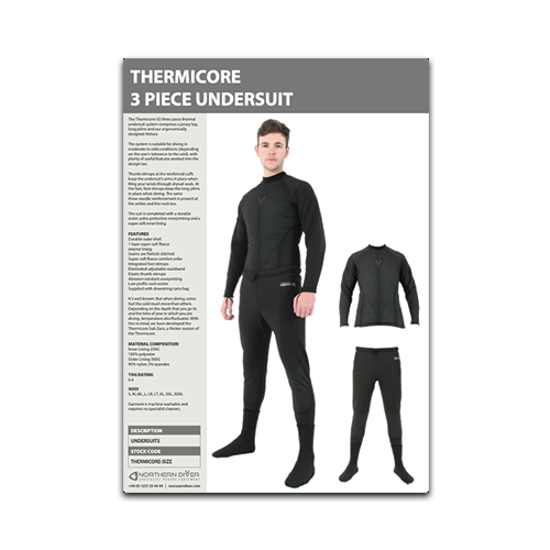 THERMICORE V2 UNDERSUIT DATASHEET 